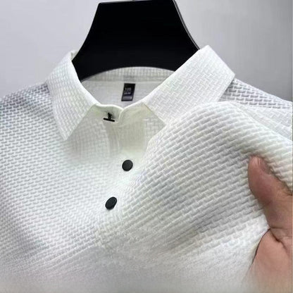 Ice silk short-sleeved lapel Polo shirt
