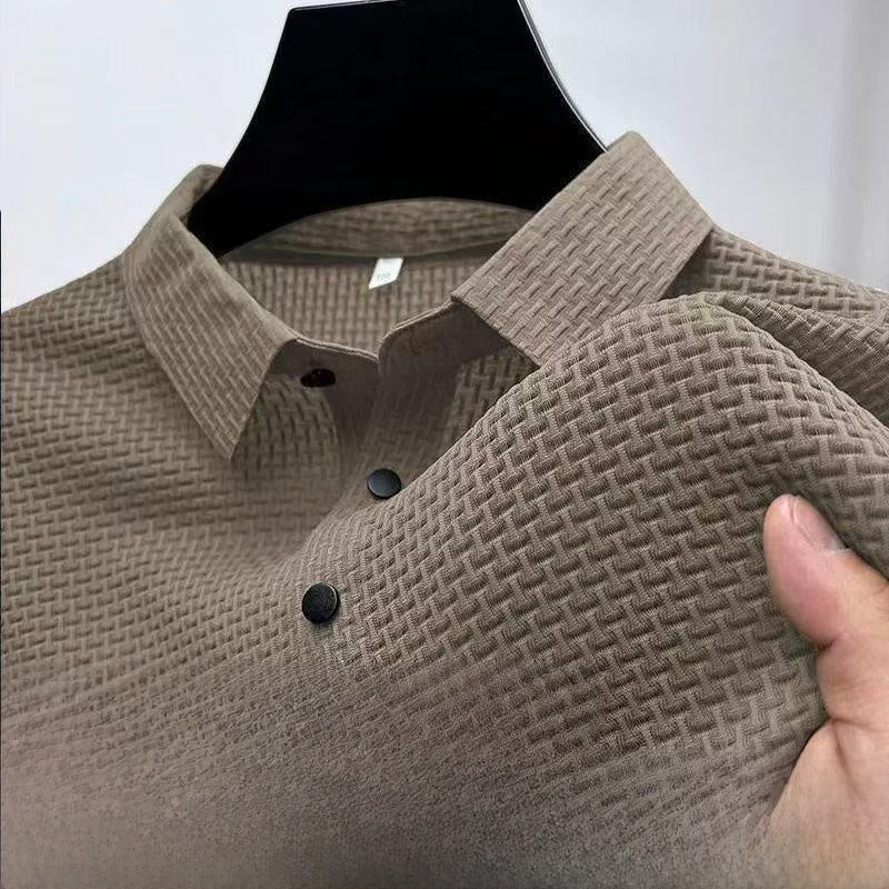Ice silk short-sleeved lapel Polo shirt