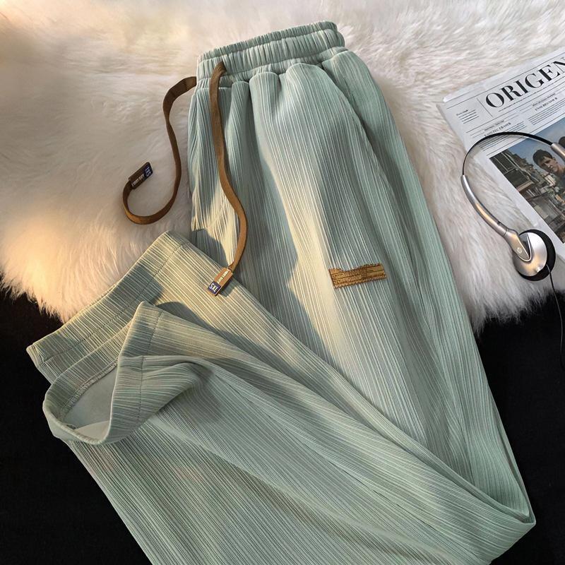 Ice Silk Straight Leg Casual Pants