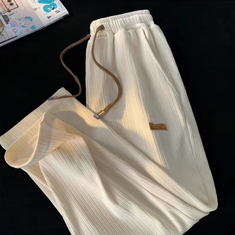 Ice Silk Straight Leg Casual Pants
