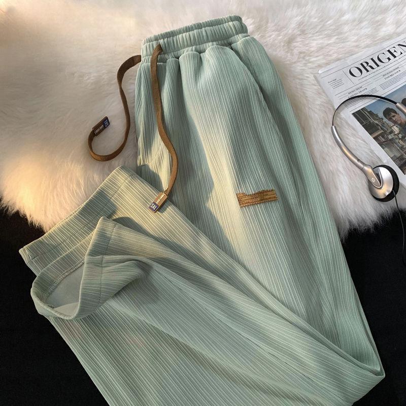 Ice Silk Straight Leg Casual Pants