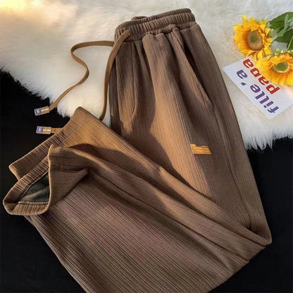 Ice Silk Straight Leg Casual Pants
