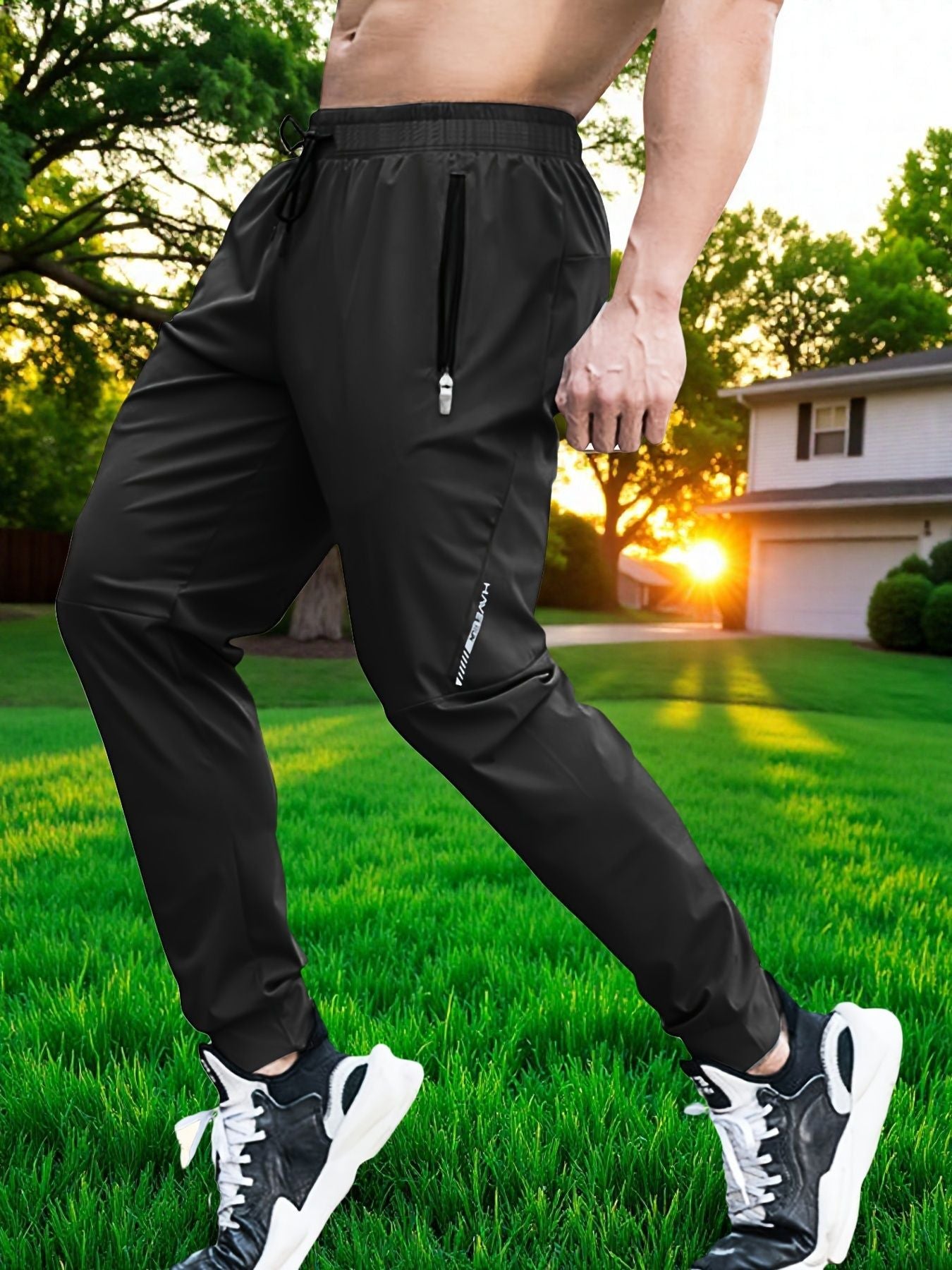 Ice-silk style men's casual trousers