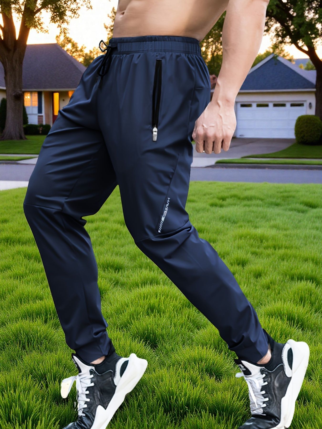 Ice-silk style men's casual trousers