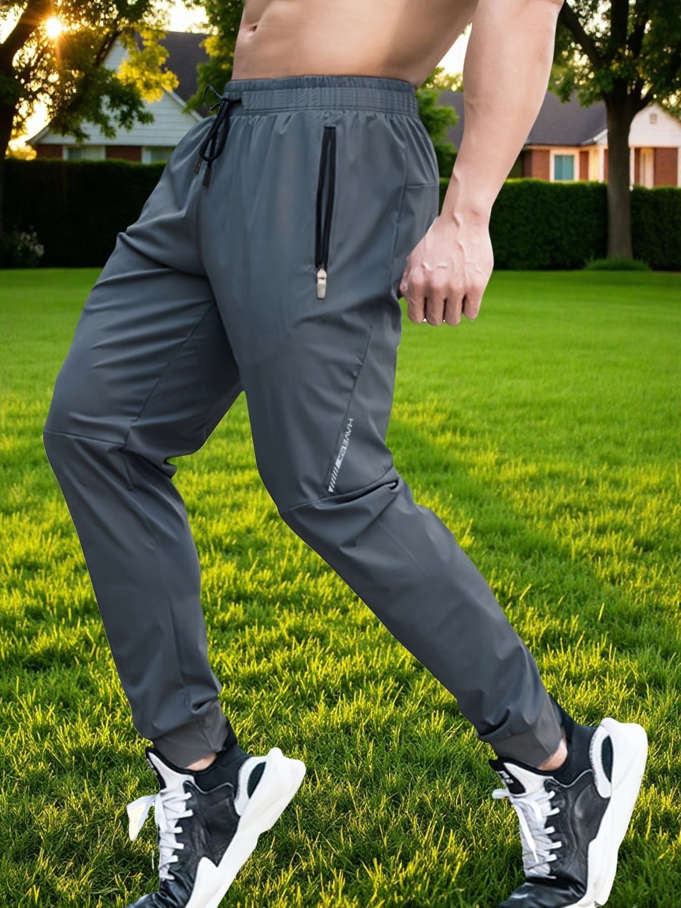 Ice-silk style men's casual trousers