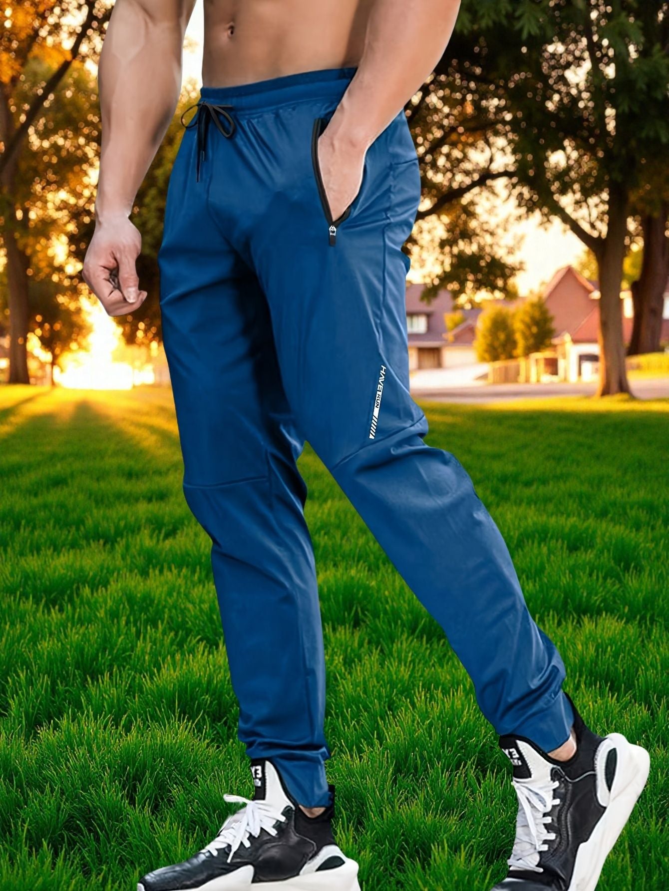 Ice-silk style men's casual trousers