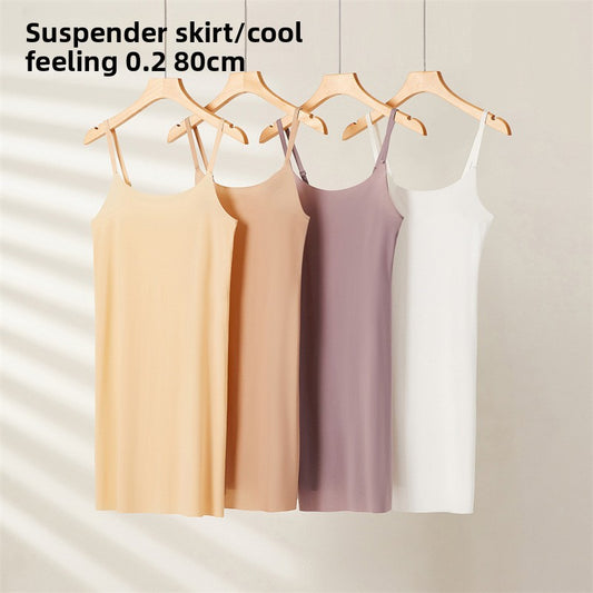 ice silk suspender skirt