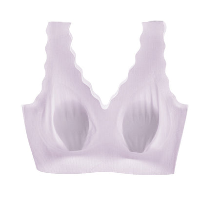 Ice Silk traceless bra set for women