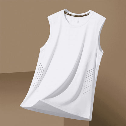 Ice Silk Vest Outer Wear Men's Sleeveless