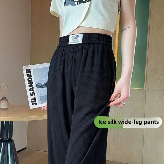 Ice Silk Wide Leg Pants for Women