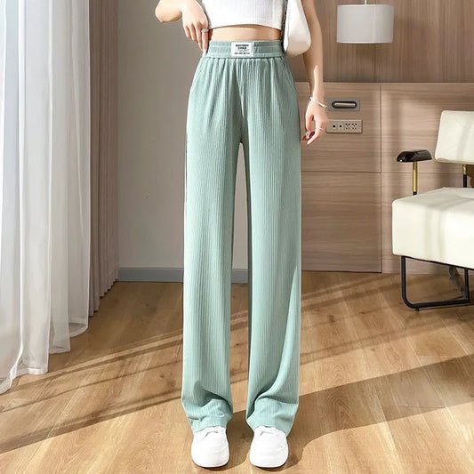 Ice Silk Wide Leg Pants for Women