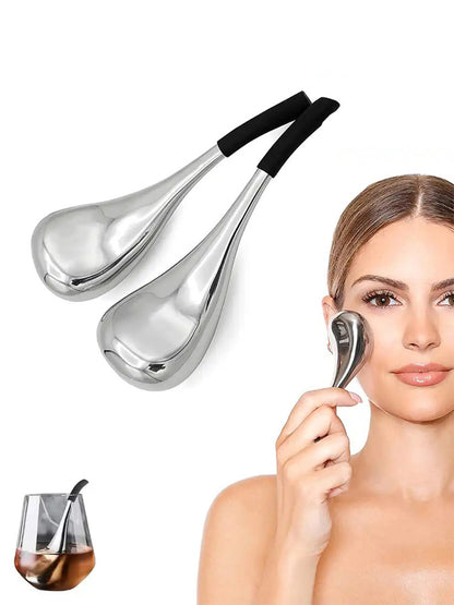 Ice spoon beauty massage