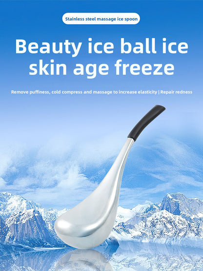 Ice spoon beauty massage