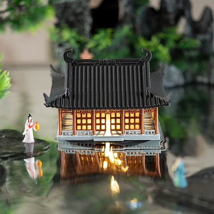 Illuminated Ancient Building Decorative Ornament