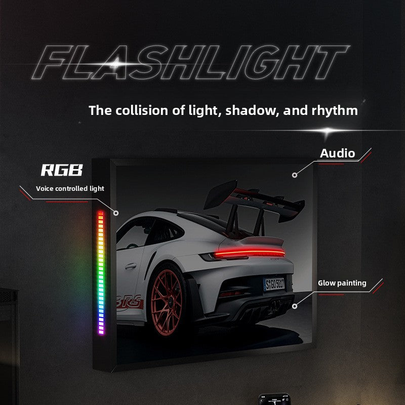 Illuminated sports car decorative painting
