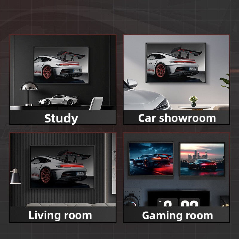 Illuminated sports car decorative painting
