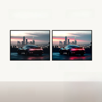 Illuminated sports car decorative painting