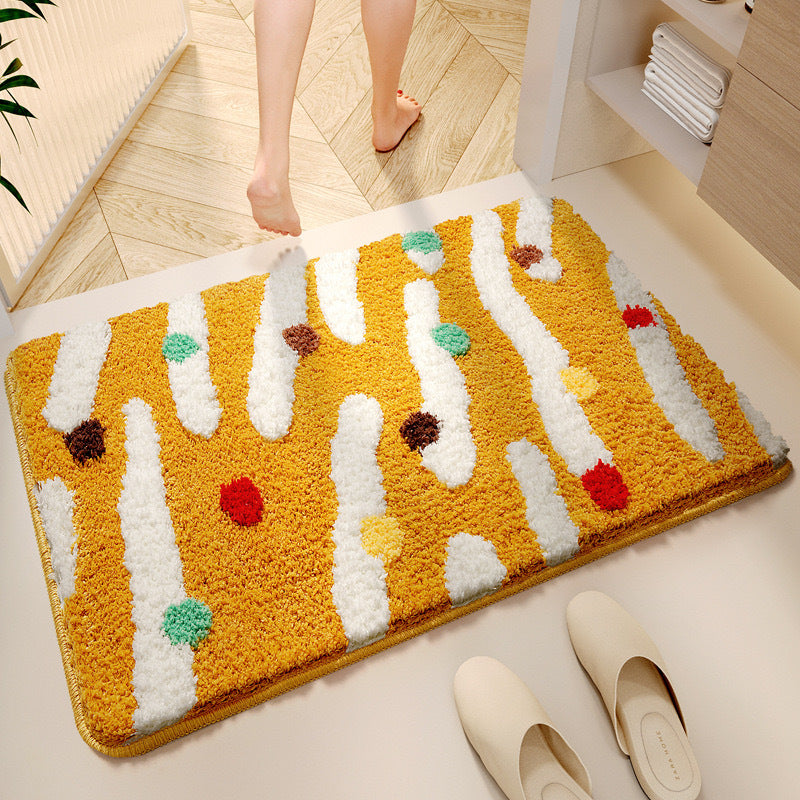 Imitation cashmere bathroom and toilet absorbent floor mat