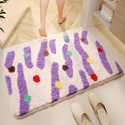 Imitation cashmere bathroom and toilet absorbent floor mat