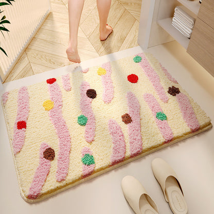 Imitation cashmere bathroom and toilet absorbent floor mat