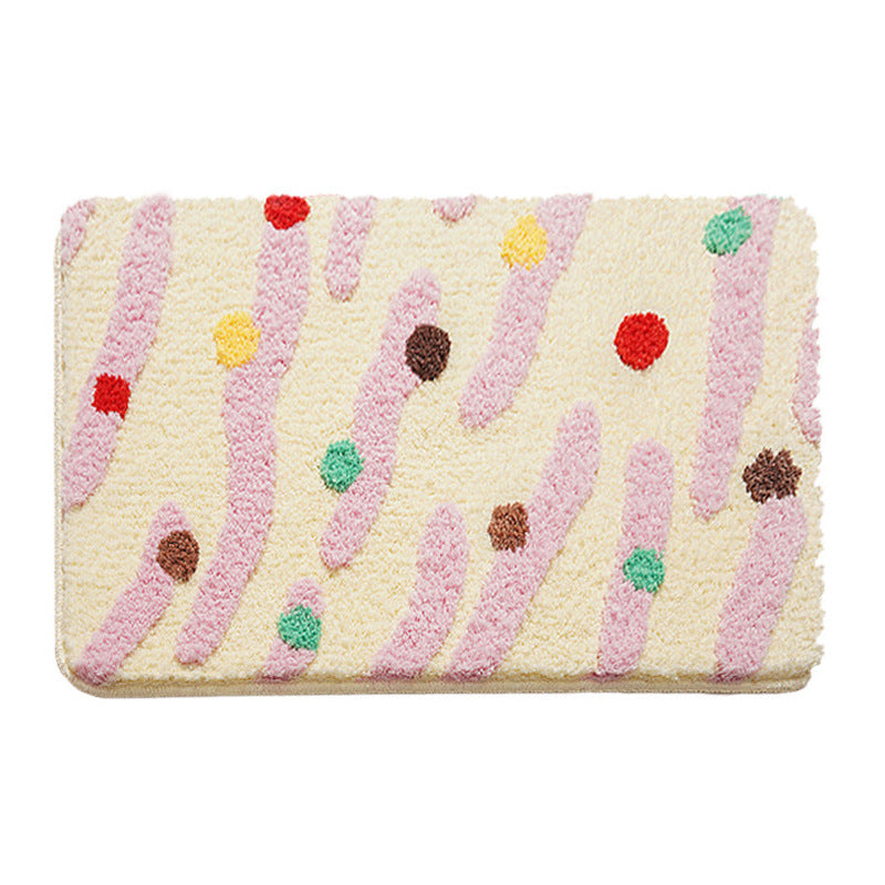 Imitation cashmere bathroom and toilet absorbent floor mat