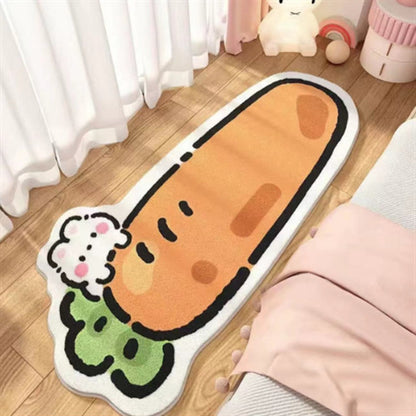 Imitation Cashmere Carpet Non-Slip Bedroom Floor Mat