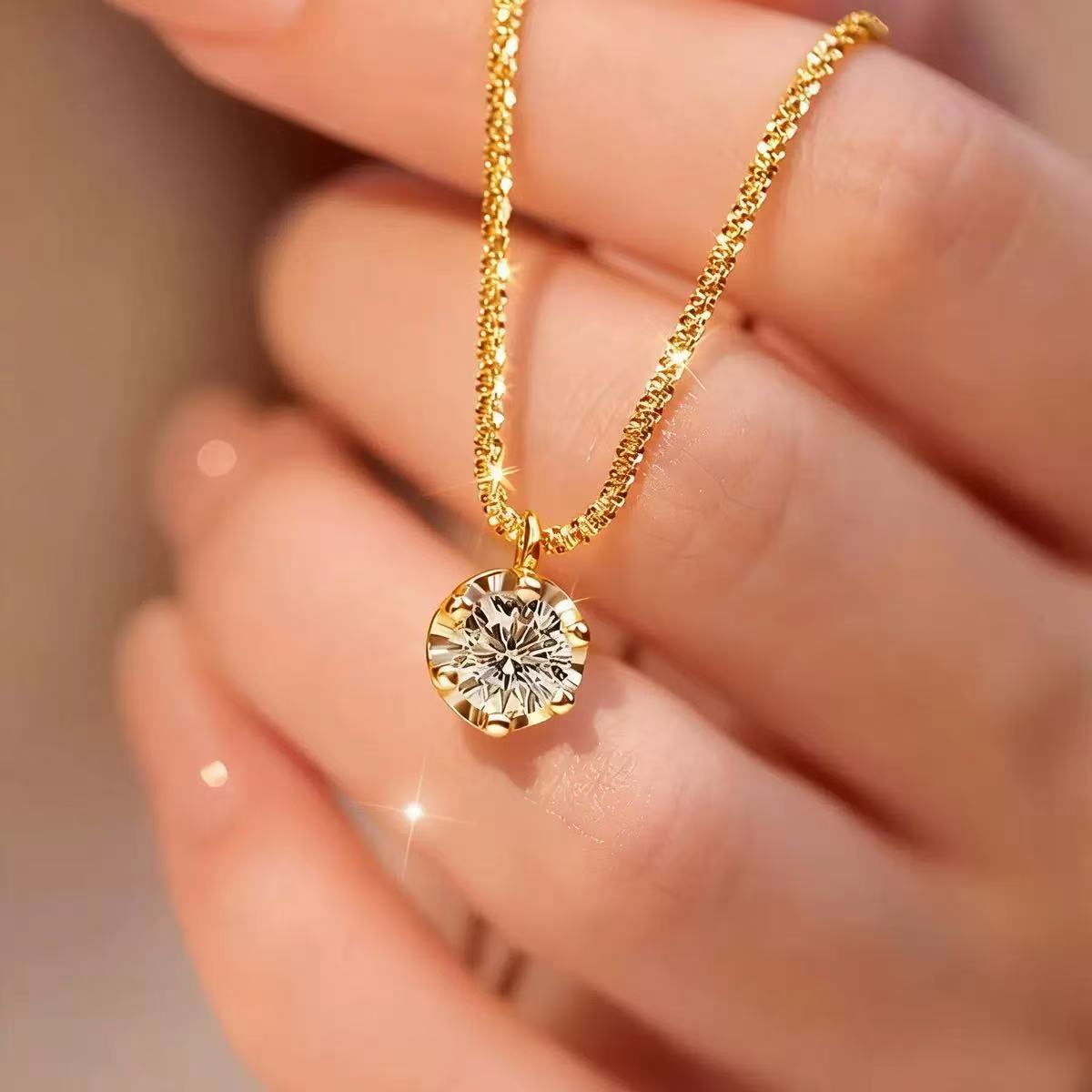 imitation diamond necklace