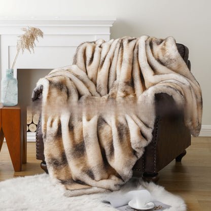 Imitation fur blanket thickened blanket