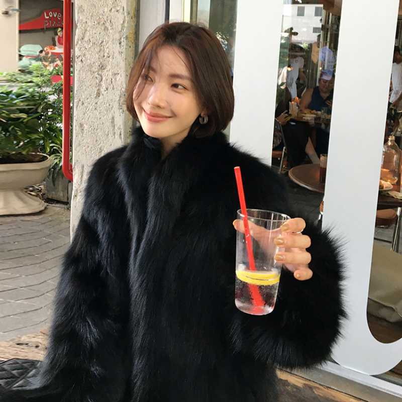 imitation fur coat