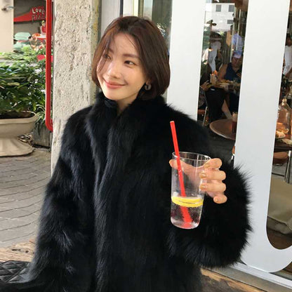 imitation fur coat