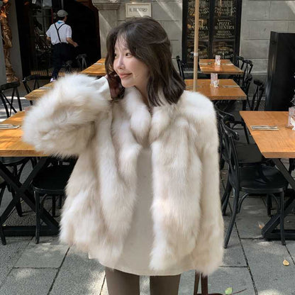 imitation fur coat