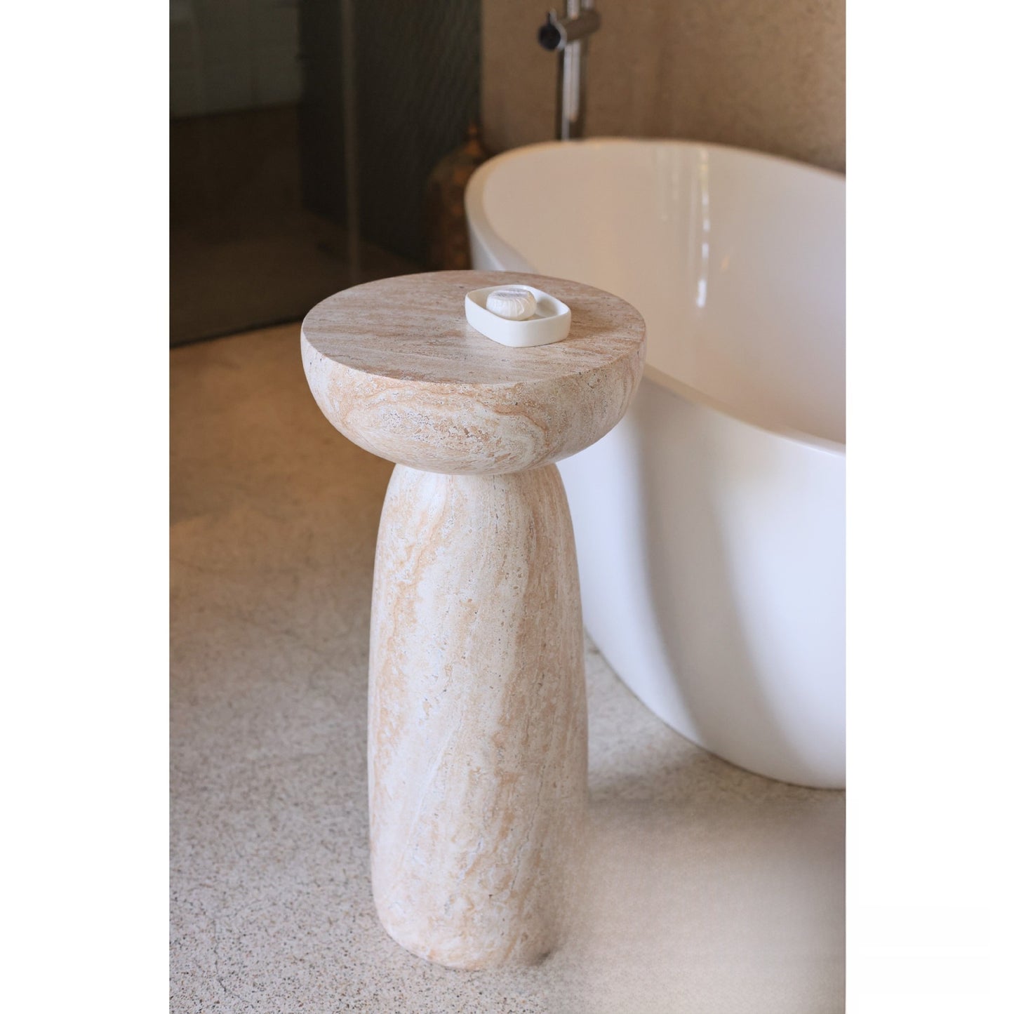 Imitation Marble Side Table