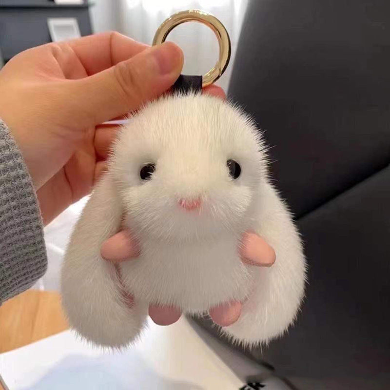 Imitation mink fur rabbit pendant