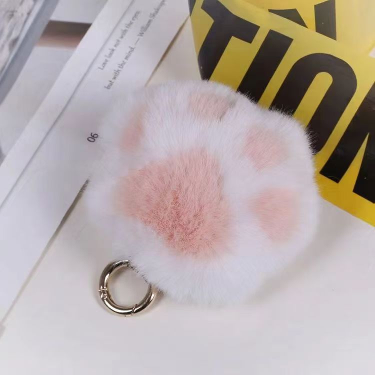 Imitation Mink Hair Cat Paw Plush Keychain Pendant