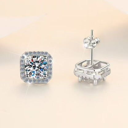 Imitation Moissanite Geometric Earrings