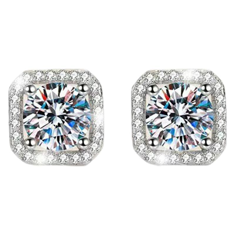 Imitation Moissanite Geometric Earrings