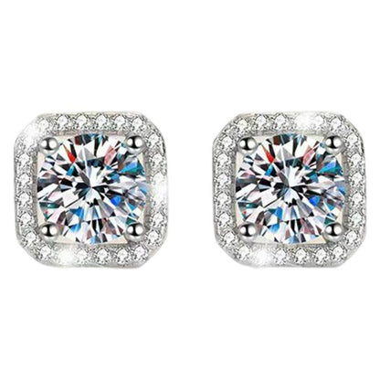 Imitation Moissanite Geometric Earrings