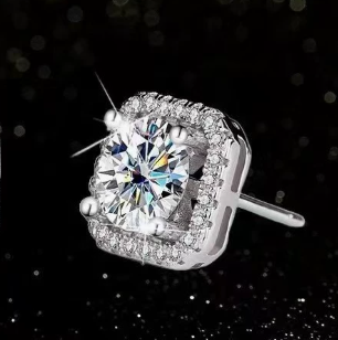 Imitation Moissanite Geometric Earrings