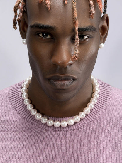 Imitation Pearl Beaded Necklace