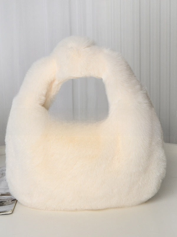 Imitation Rabbit Fur Crossbody Handbag