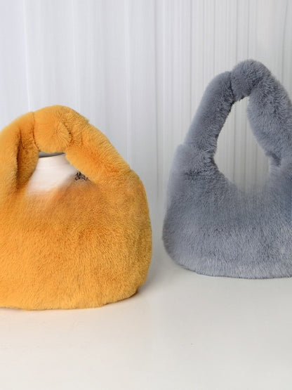 Imitation Rabbit Fur Crossbody Handbag
