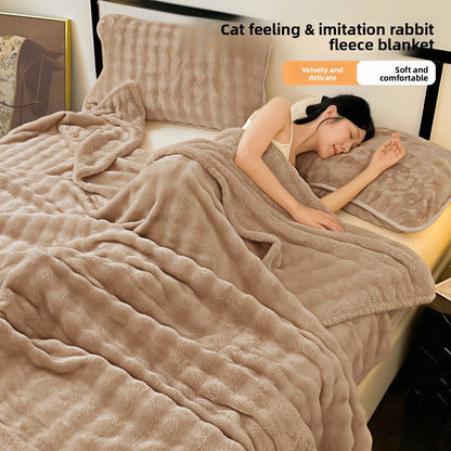 Imitation Rabbit Fur Soft Blanket