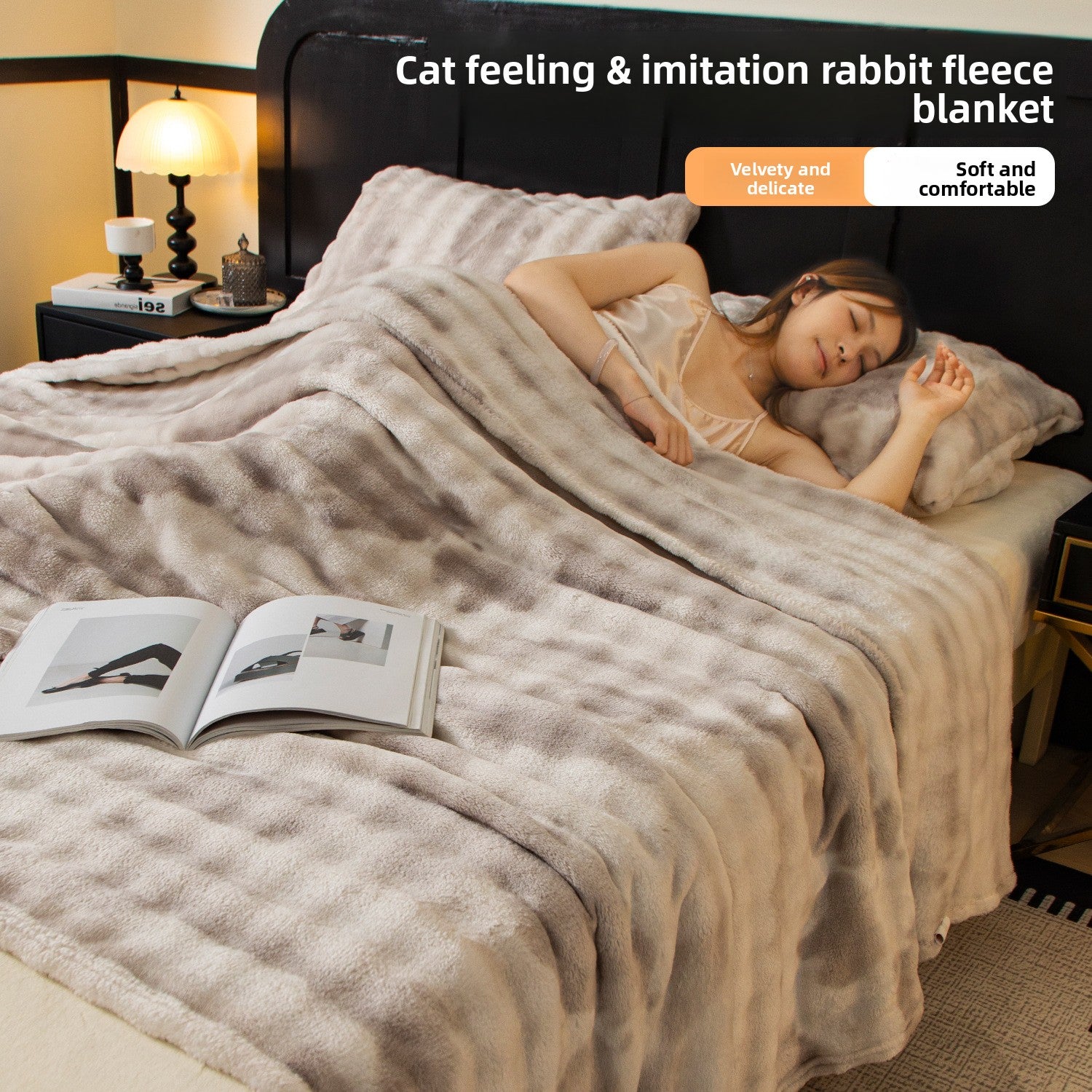 Imitation Rabbit Fur Soft Blanket