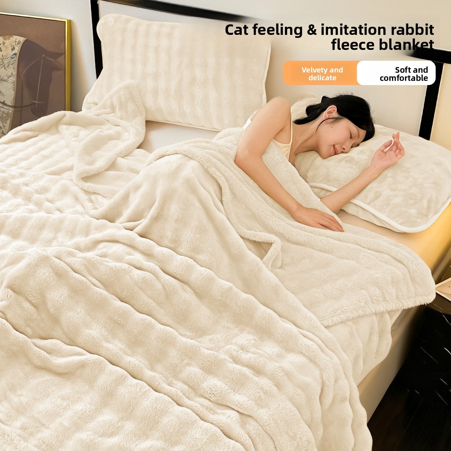 Imitation Rabbit Fur Soft Blanket