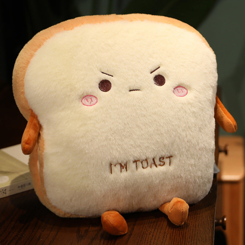 Imitation Rabbit Hair Toast Plush Pillow