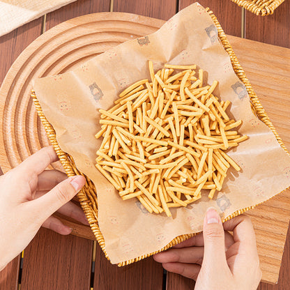 Imitation Rattan Snack Basket Popcorn Basket