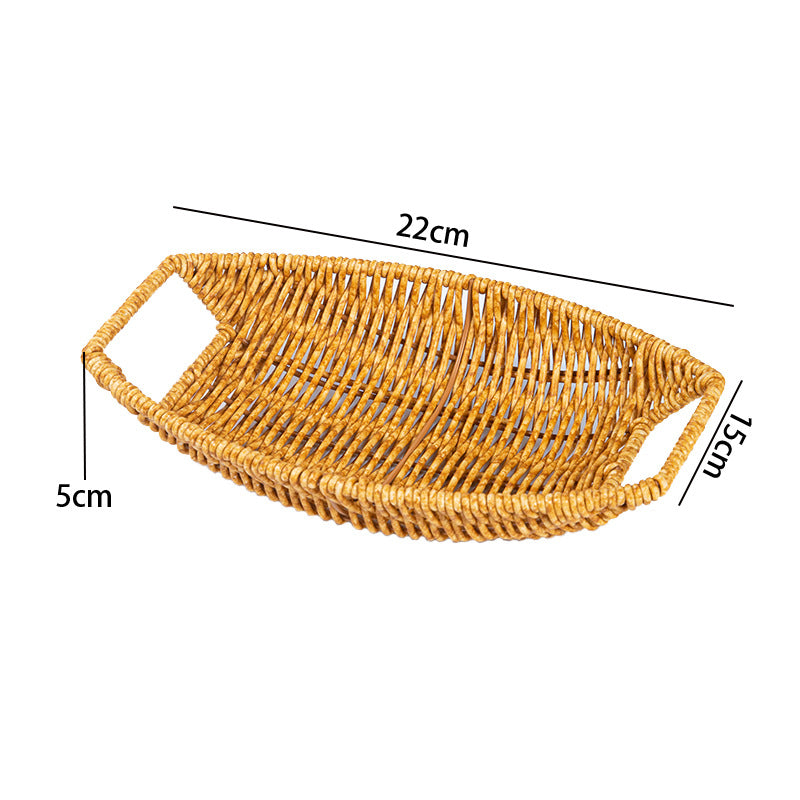 Imitation Rattan Snack Basket Popcorn Basket