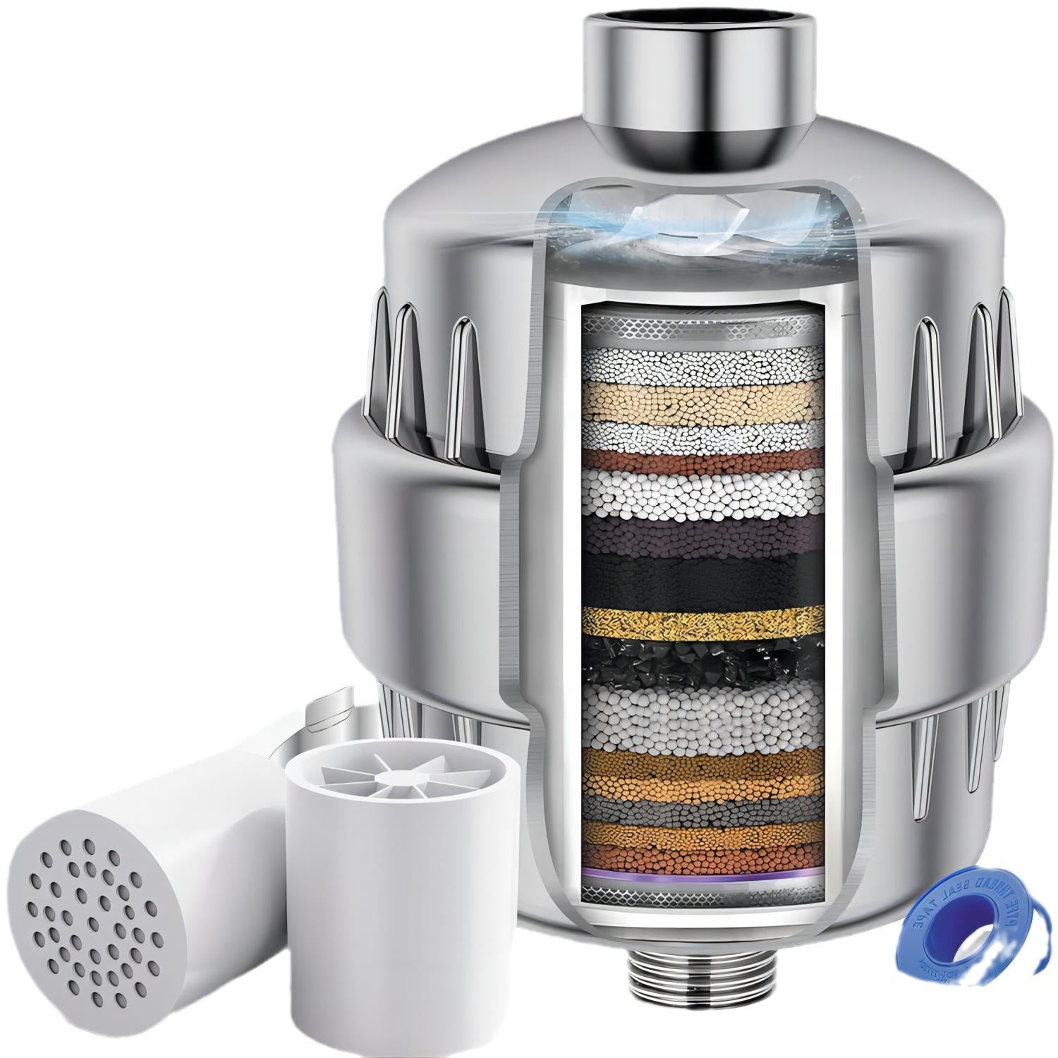 Impeller Rotary Shower Water Purifier Filter