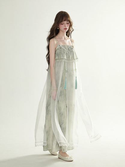 Improved Sling Dress New Chinese Style Tube Top Dress Loose Fairy Dress
