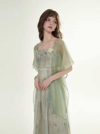 Improved Sling Dress New Chinese Style Tube Top Dress Loose Fairy Dress